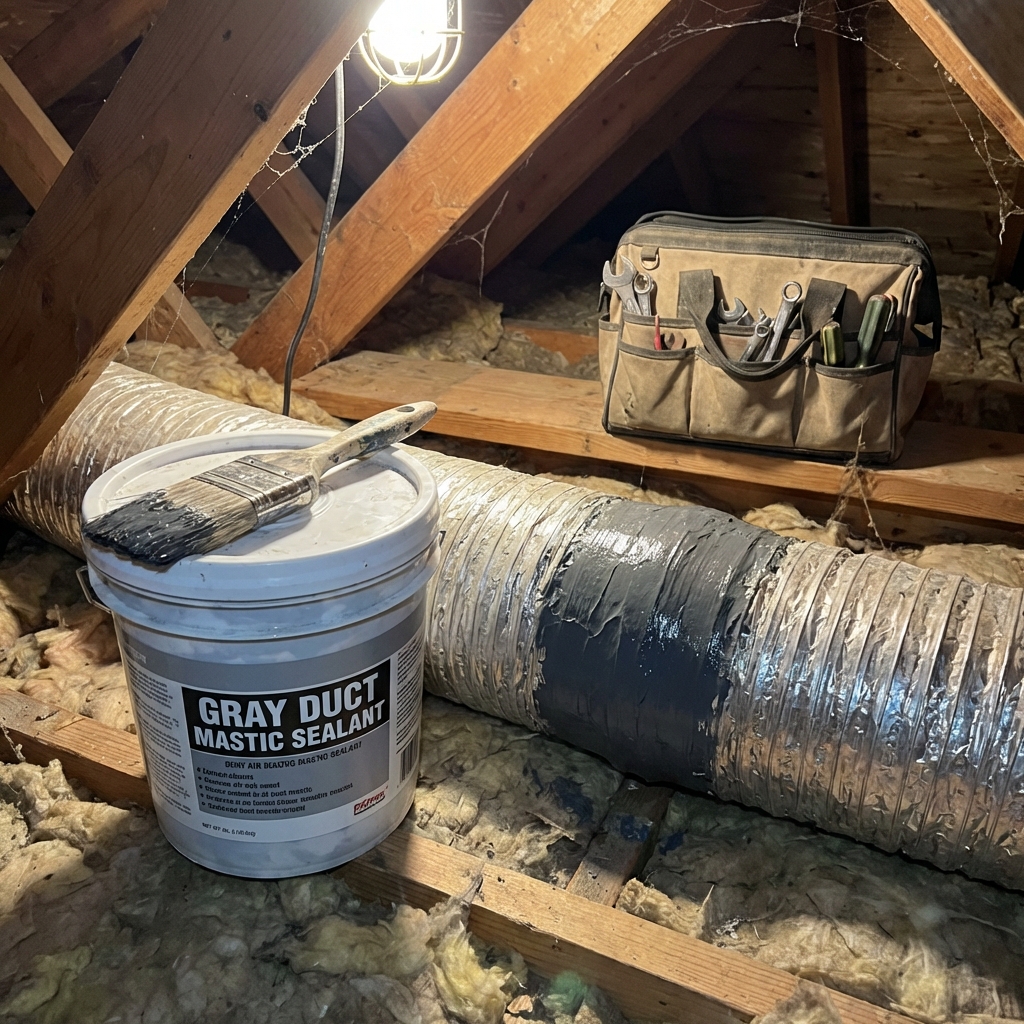 Mastic sealant bucket and brush